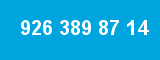 926 389 87 14 926 389 87 14